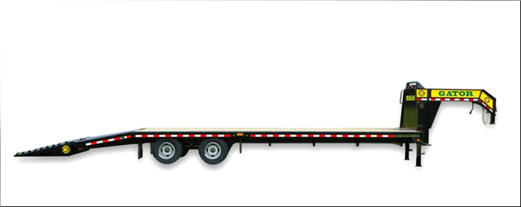 Gooseneck Flat Bed Equipment Trailer | 20 Foot + 5 Foot Flat Bed Gooseneck Equipment Trailer For Sale   Houston County, Tennessee